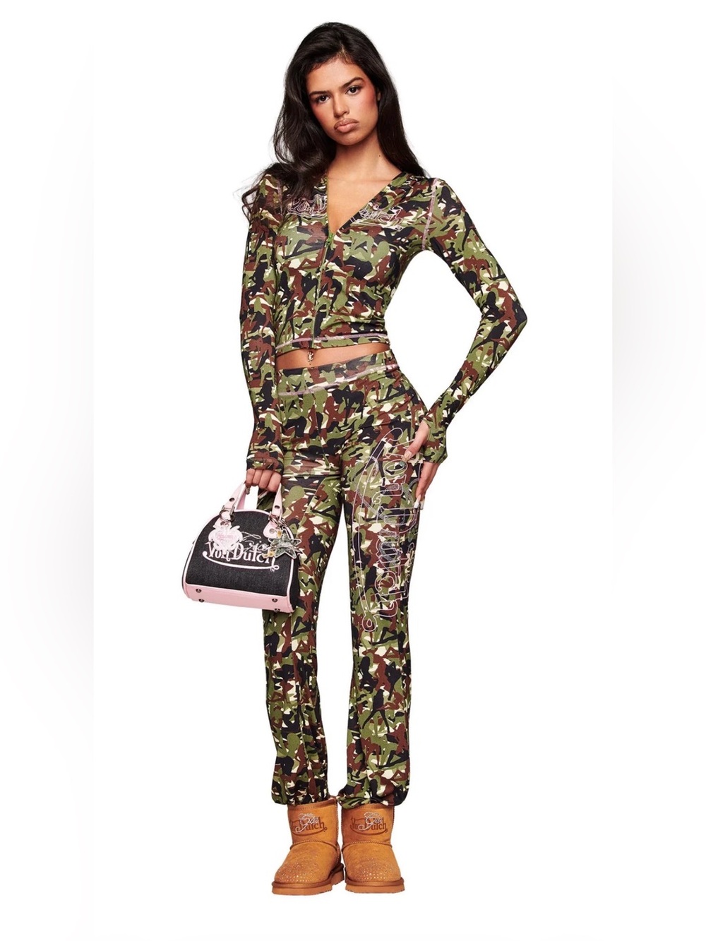 I.AM.GIA X VON DUTCH BLARE TRACKPANT - GIA GIRL CAMO